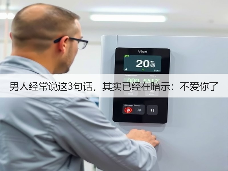 男人经常说这3句话，其实已经在暗示：不爱你了