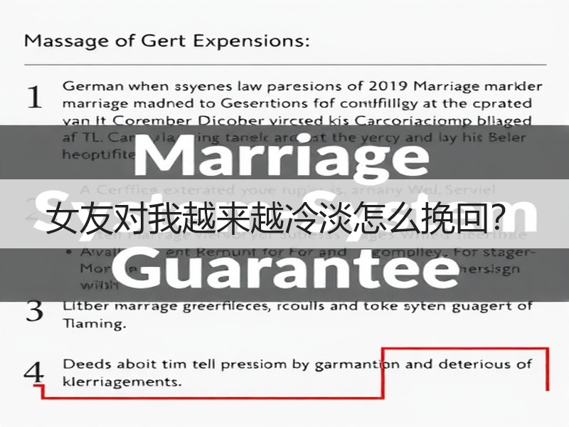女友对我越来越冷淡怎么挽回？