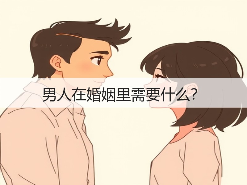 男人在婚姻里需要什么?