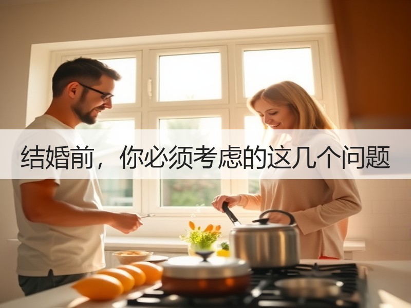 结婚前，你必须考虑的这几个问题