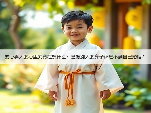 变心男人的心里究竟在想什么？是馋别人的身子还是不满自己婚姻？(图1)