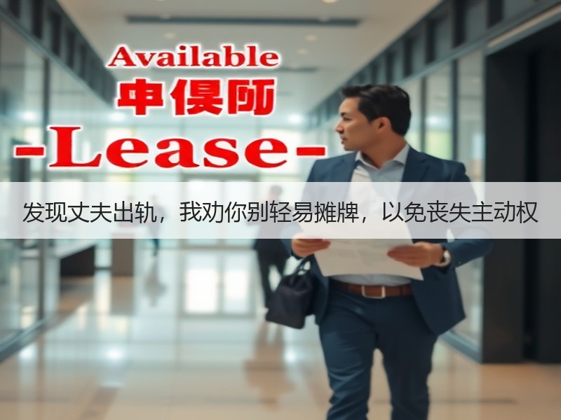 发现丈夫出轨，我劝你别轻易摊牌，以免丧失主动权