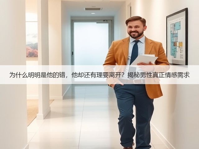 为什么明明是他的错,他却还有理要离开?揭秘男性真正情感需求(图2) 为什么明明是他的错,他却还有理要离开?揭秘男性真正情感需求(图2)