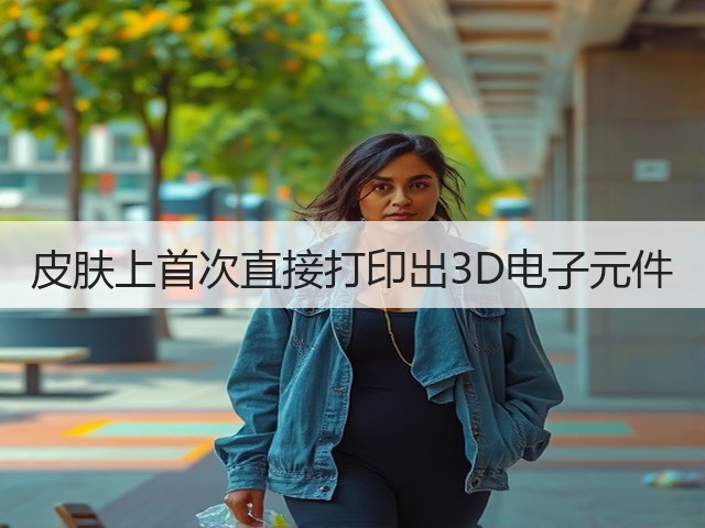 皮肤上首次直接打印出3D电子元件(图1)