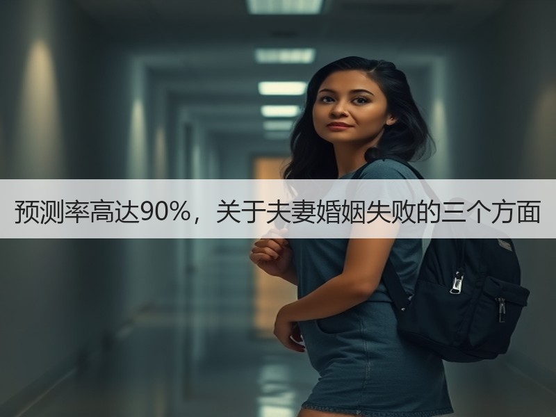 预测率高达90%，关于夫妻婚姻失败的三个方面