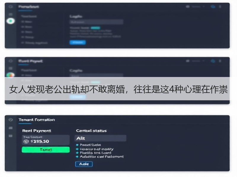 女人发现老公出轨却不敢离婚，往往是这4种心理在作祟