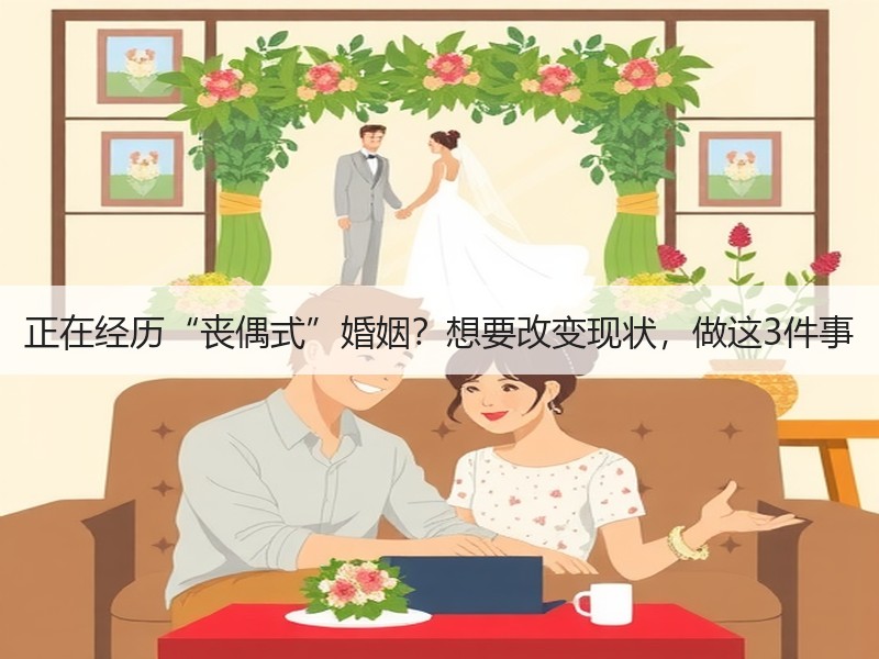 正在经历“丧偶式”婚姻？想要改变现状，做这3件事