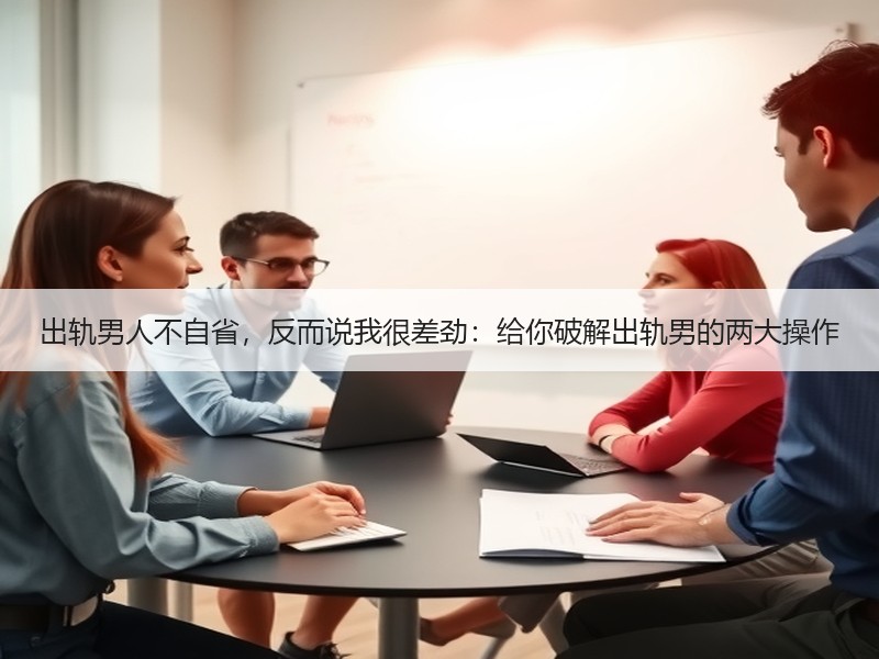 出轨男人不自省，反而说我很差劲：给你破解出轨男的两大操作
