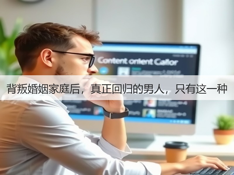 背叛婚姻家庭后，真正回归的男人，只有这一种
