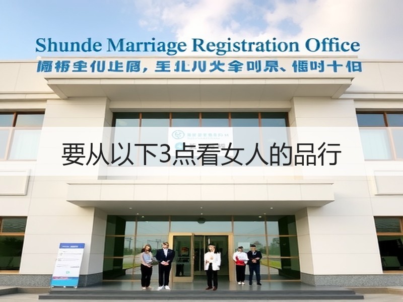 要从以下3点看女人的品行