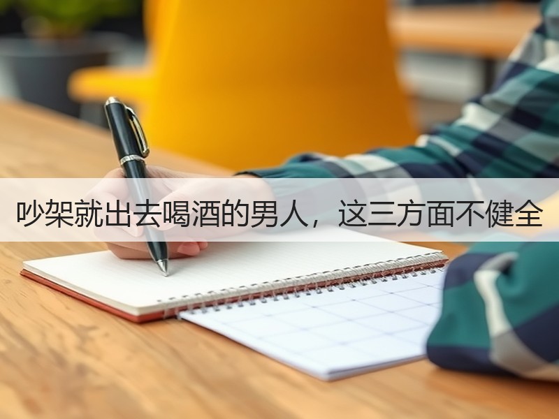 吵架就出去喝酒的男人，这三方面不健全