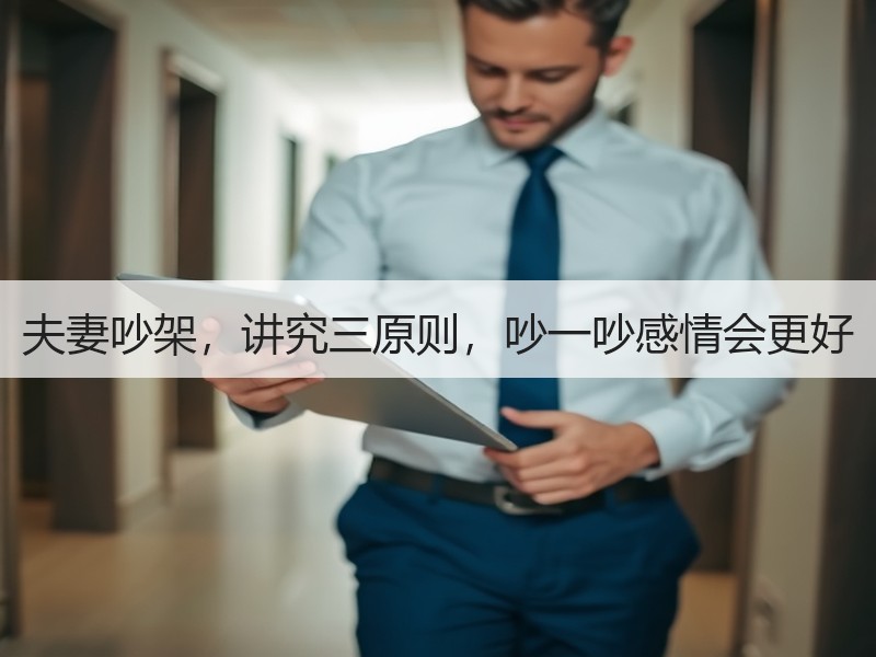 夫妻吵架，讲究三原则，吵一吵感情会更好