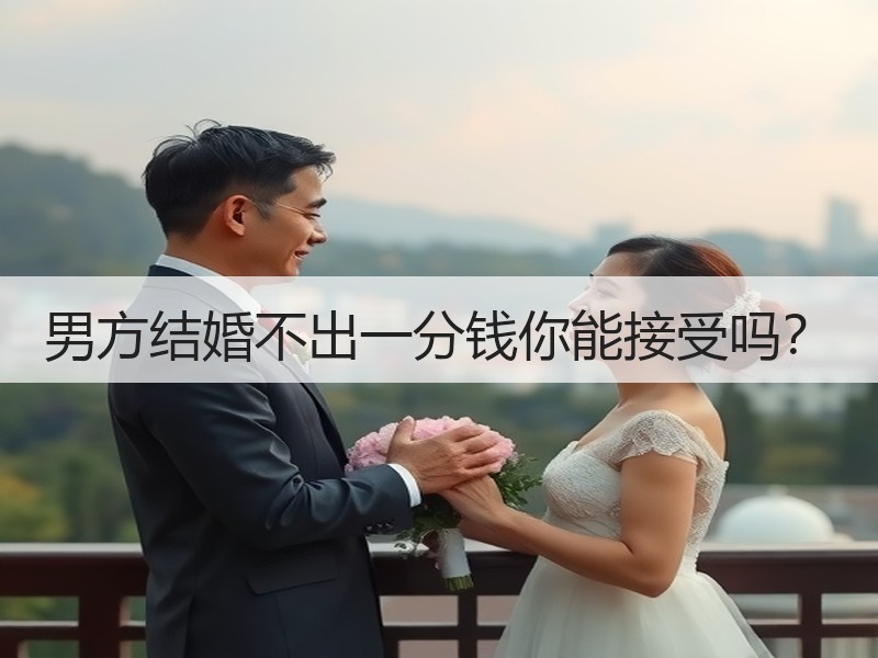 男方结婚不出一分钱你能接受吗？ - 安枢恋知心殿堂