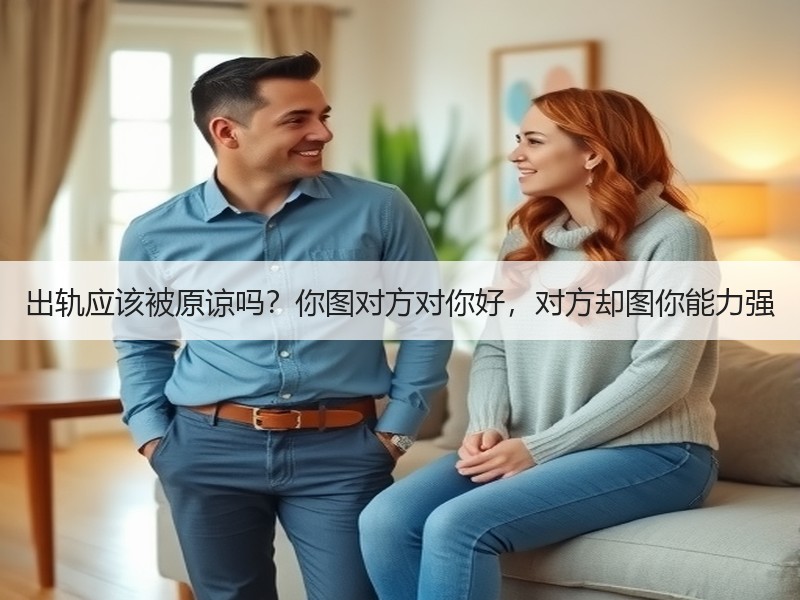 出轨应该被原谅吗？你图对方对你好，对方却图你能力强
