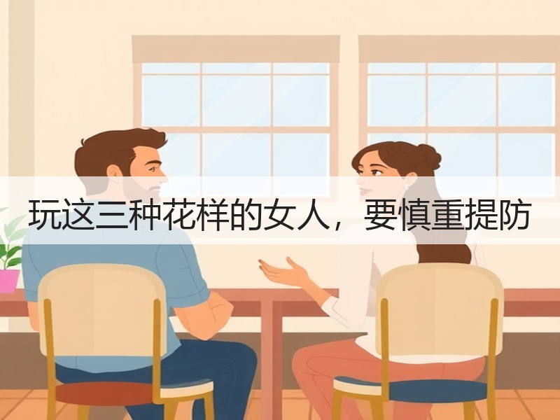 玩这三种花样的女人，要慎重提防