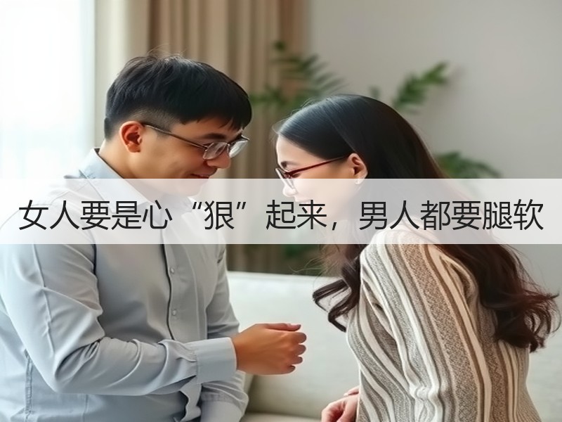 女人要是心“狠”起来，男人都要腿软