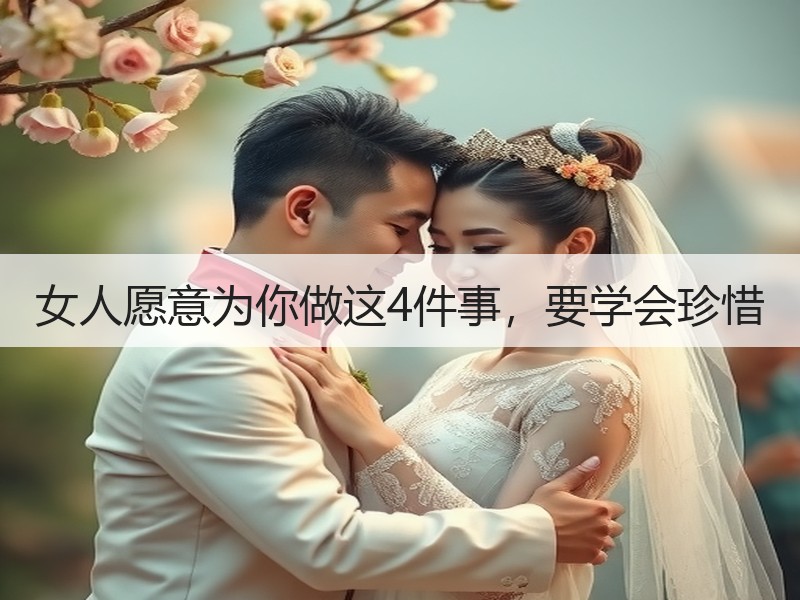 女人愿意为你做这4件事，要学会珍惜 - 安枢恋知心殿堂