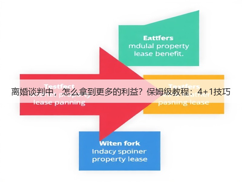 离婚谈判中，怎么拿到更多的利益？保姆级教程：4+1技巧