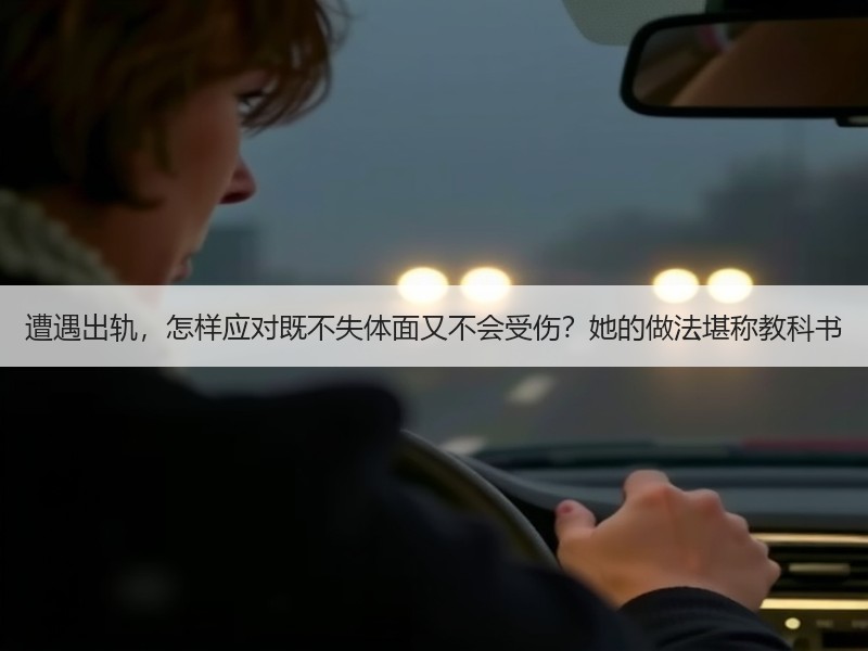 遭遇出轨，怎样应对既不失体面又不会受伤？她的做法堪称教科书